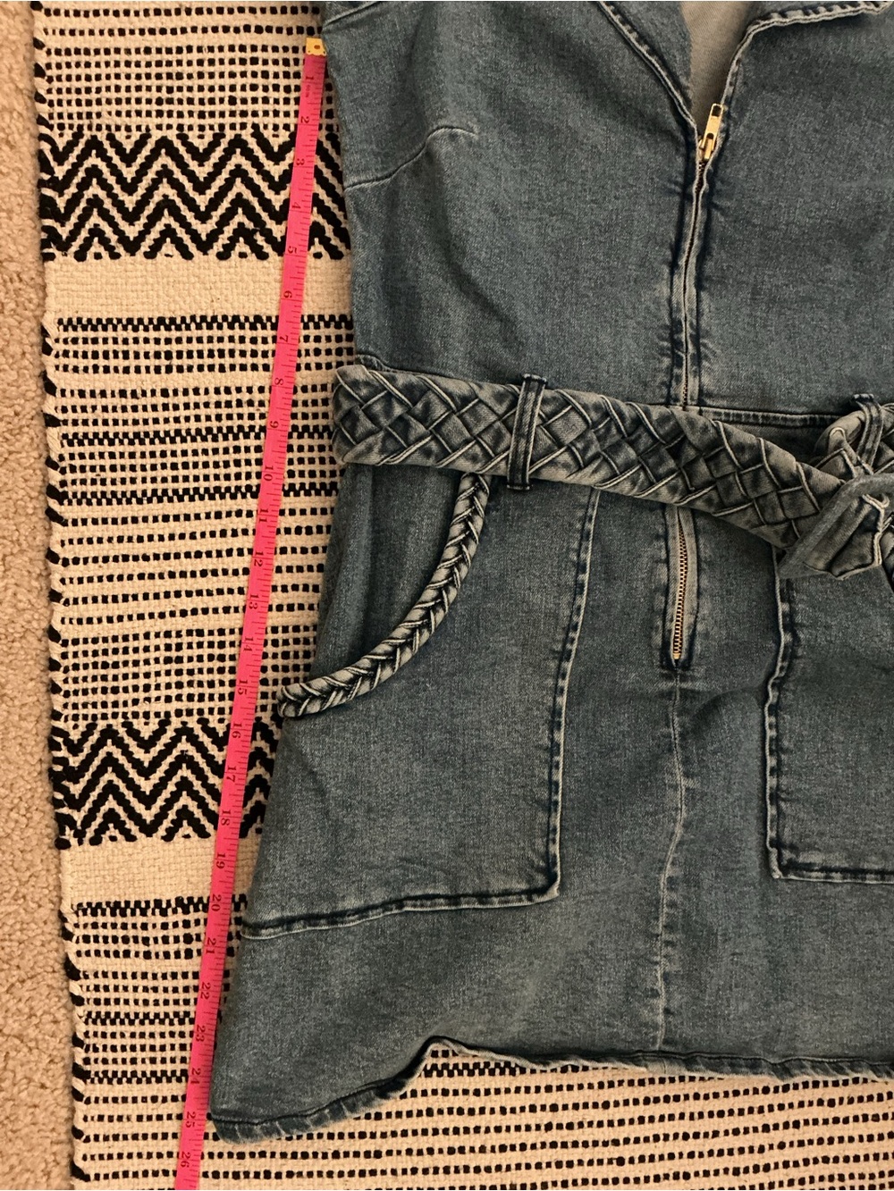 Show Me Your MuMu Vintage Wash Denim Zip-Front Dress in Blue - Picture 5 of 5